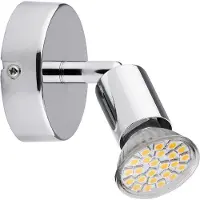 Rabalux 6986 Spot de plafond 1 Norton LED, GU10, 3 W, 3000 K, 250 lm, argent, blanc chaud, style moderne