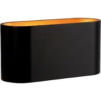 Spectrum Applique intérieure noire et dorée SQUALLA G9 IP20 Aluminium