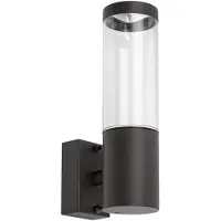 Rabalux 7914 Applique murale extérieure Katowice, GU10, acier inoxydable, anthracite, moderne, IP44, 22cm