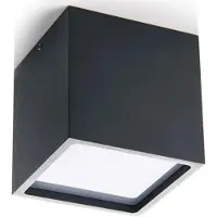 LED2 Plafonnier minimaliste à LED CUBE, Variante : 12 W, 100x100x100 mm, anthracite