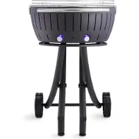 LotusGrill XXL (G600) Barbecue de jardin 21,8kg, Gris anthracite avec port USB