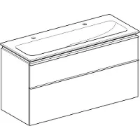 Geberit iCon Set lavabo pour meubles avec meuble sous-lavabo, 2 tiroirs, 120x63x48 cm, 502334, 502.334.JK.1