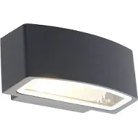 QAZQA Applique murale d'extérieur moderne graphite 14,3 cm IP44 - Latina