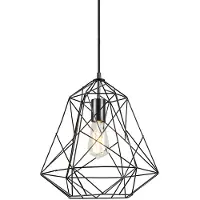 QAZQA Suspension industrielle noire - Framework Basic