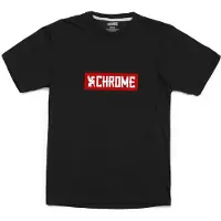 Chrome Horizontal Red Logo Short Sleeve T-shirt Noir M Homme