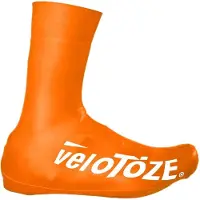 VeloToze Überschuh 2.0, version longue, couleur orange, taille L - surchaussures aérodynamiques imperméables pour les conditions froides...
