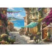 Schmidt Spiele Puzzle Thomas Kinkade - Café sur la Côte Italienne - 1000 pièces
