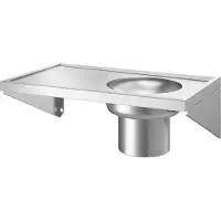 Delabie Cuvette plâtre suspendue Acier inoxydable 1.4301 satiné