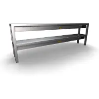 CombiSteel Étagère chauffante en céramique pour plan de travail, 2 niveaux de puissance, 2000 watts, avec 12 résistances de 250 W chacune.