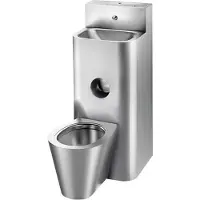Delabie Combiné KOMPACT avec réservoir WC au sol en inox 1.4301 sat