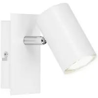 Briloner Spot mural orientable et pivotant LEUCHTEN RUN, 40 W, IP20, blanc, métal, incl., 1x GU10, 12 x 8 x 12,3
