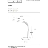 Lucide lampe de bureau encastrable LED 3W 2700K GILLY 36612/03/31