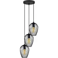 Eglo Lampe à suspension Newtown Disk 3 lumières 38cm noir