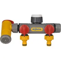 Hozelock Sélecteur d'Arrosage 2 Voies + Robinet