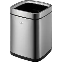 EKO - Laguna Poubelle Open Top 9 litres - Stainless steel Plastic - Matt Inox