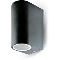 Licht-Erlebnisse Lampe murale d'extérieur - UP - Down - Fixations murales - Support GU10 - IP44 - Noir
