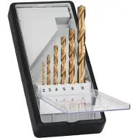 Bosch 2607010530 - Set 6 pièces foret à métaux Robust Line HSS-TiN 135° 2; 3; 4; 5; 6; 8 mm