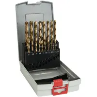 Bosch 2608587015 - Set 19 pièces foret à métaux HSS-TiN, ProBox 1-10 mm