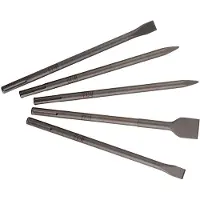 Metabo Jeu de burins SDS-max - - 5 pièces - 2 burins pointus, 2 burins plats et 1 burin spatule
