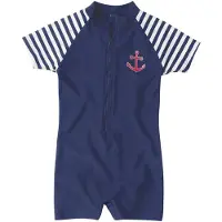 Playshoes Protection UV marine / rouge / blanc
