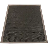 Paco Home Tapis d'intérieur et d'extérieur Tapis de balcon Tapis de cuisine Aspect sisal Couleur unie Anthracite Marron Dimensions 80 x 150 cm