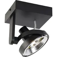 QAZQA Spot de plafond moderne noir orientable GU10 111mm - Master