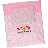 Johntoy Baby-Rose Doll couverture et oreiller ensemble