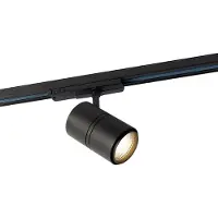 QAZQA Spot sur rail moderne à 3 phases dimmable noir avec LED 3000K - Ruler 38