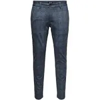 Only & Sons Pantalon chino 'ONSMark' bleu marine / bleu nuit / blanc