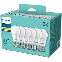 Philips Ampoule 13 W (100 W) E27 blanc chaud (E27, 1521 lm, 6x)