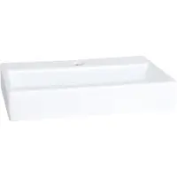 Differnz lavabo compact en céramique 38x7x24cm 1 trou de robinetterie blanc 38.003.00
