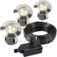 Perel Spots Encastrables Jardin Birch éclairage D'ambiance Led Encastré Pour Extérieur -