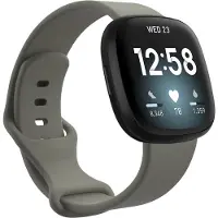 IMoshion Bracelet silicone Fitbit Versa 4/ 3 / Sense (2) - Gris foncé