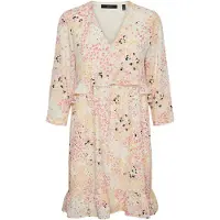 Vero Moda Robe 'Hannah' jaune / gris / rose clair / noir
