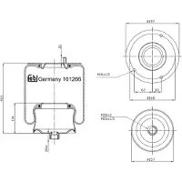 Febi Soufflet à air, suspension pneumatique 101266