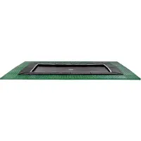 Exit Dynamic Trampoline 244x427cm – avec Freezone Dalles de sécurité – Au niveau du sol – Noir
