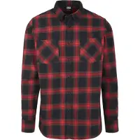 Urban Classics Chemise rouge / noir