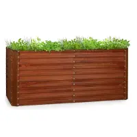 Blumfeldt Rust Grow potager surélevé de jardin finition rouille en tôle d'acier galvanisée