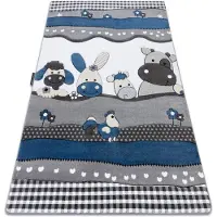 Rugsx Tapis PETIT FARM FERME ANIMAUX bleu 240x330 cm