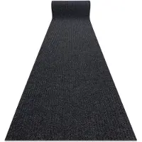 Rugsx Paillasson antidérapant pour les mètres courants GIN 2057 Liverpool extérieur, intérieur, sur caoutchouc - anthracite 120 cm 120x330 cm
