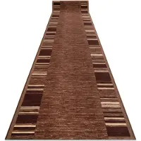 Rugsx TAPIS DE COULOIR antidérapant ADAGIO marron 90x300 cm