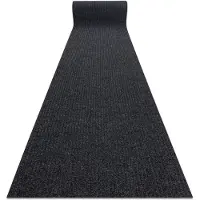 Rugsx Paillasson antidérapant pour les mètres courants GIN 2057 Liverpool extérieur, intérieur, sur caoutchouc - anthracite 80 cm 80x270 cm