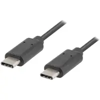 Lanberg Câble usb ca-cmcm-31cu-0018-bk - Connecteur usb 3.1 type-c vers usb 3.1 type-c - 1.8m - noir