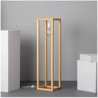 Ledkia Lightning Lampadaire Bois Coba Naturel