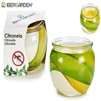 Usorteret Bougie Parfumée Citronnelle I Repulsif Mousitque Intérieur et Extérieur I Antimousitque Idéal pour le camping, le pique-nique, la terrasse, le Jardin, la Piscine Durée de 20h I Pot en Verre 25g