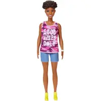 Barbie Poupée Fashionistas en débardeur rose camouflage
