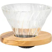 Hario V60-02 goutteur en verre Olive VDG-02-OV