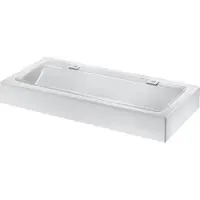 Delabie Caniveau de lavage MINERALCAST mur. L 1200 2 places Hl. D35 mm mi.