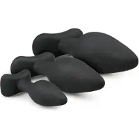 EasyToys Rocket - set de plugs anaux noirs (3 pièces)