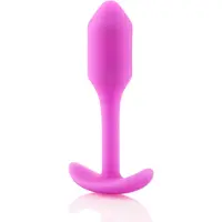B-Vibe Snug Plug 1 - plug anal avec poids interne (55 g, rose)